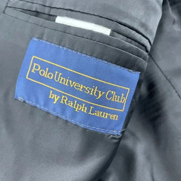 Polo University Club by Ralph Lauren Wool Blazaer mens 43R Charcoal 0566 - Picture 6 of 10